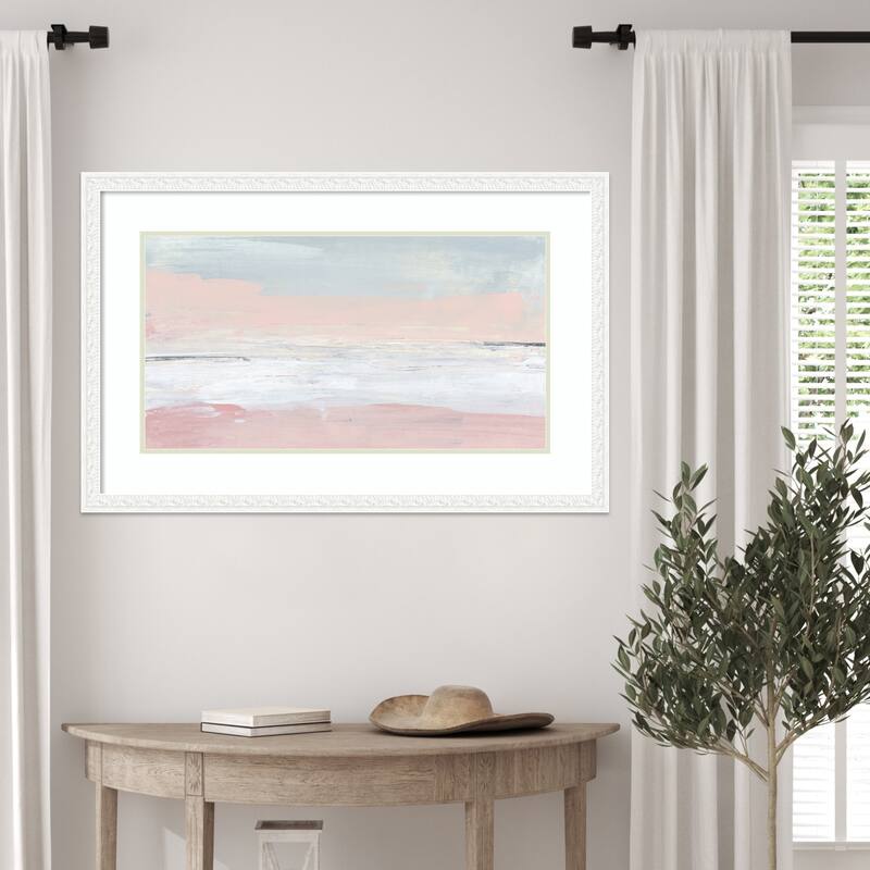 Peaceful Pastel Horizon by Julia Contacessi Wood Framed Wall Art Print