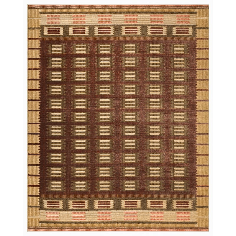Nourison Nordic Indoor only Geometric Area Rug - 8' x 10' - Rust