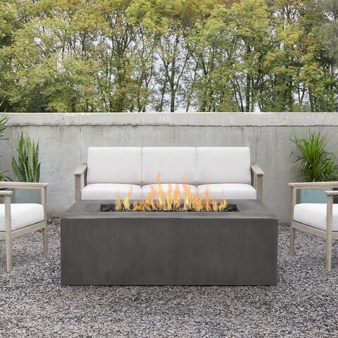 Provo Casual Rectangle Propane Fire Table Carbon by Jensen Co - 60 x 30 x 19