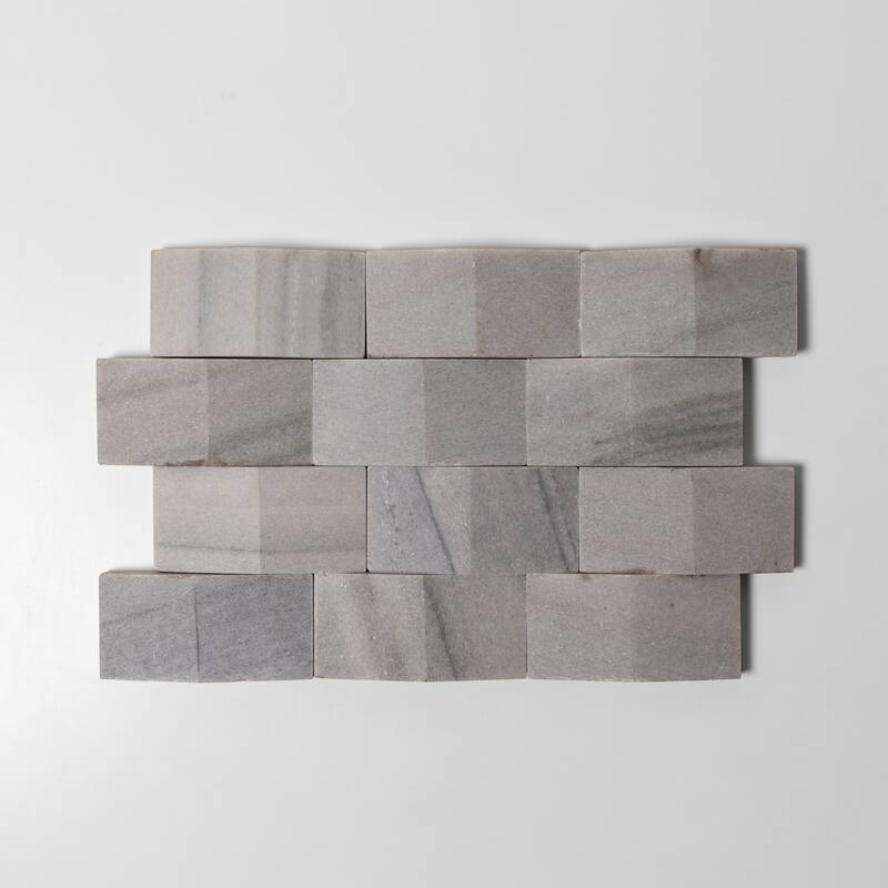 Woven Swell 8 in. x 12 in. Storm Natural Grey Sandstone Wall Tile