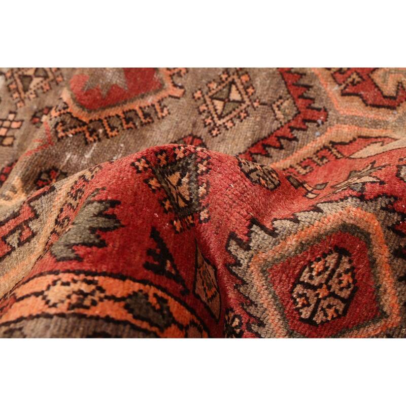 ECARPETGALLERY Hand-knotted Antalya Vintage Dark Copper Wool Rug - 3'6 x 9'1