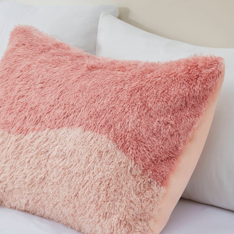 Intelligent Design Bridget Ombre Shaggy Faux Furs Duvet Cover Set