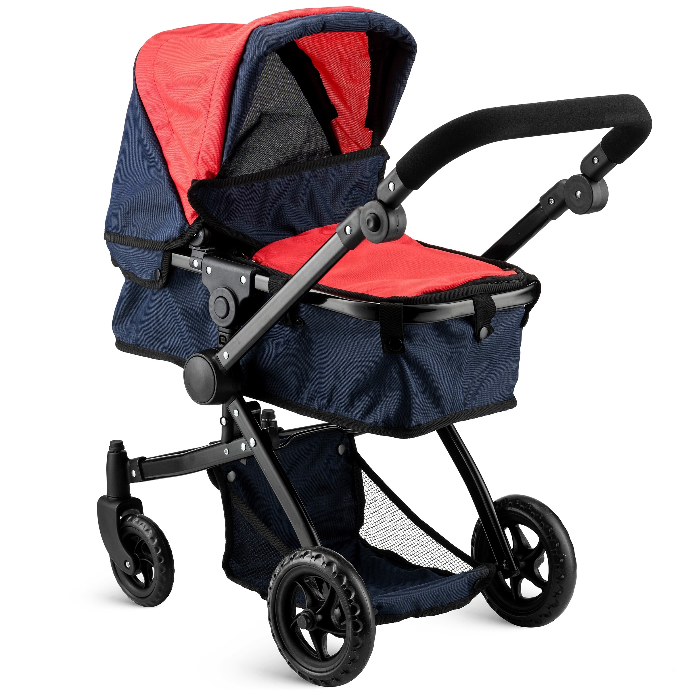HushLily 2 in 1 Convertible Doll Luxury Stroller Plus Bassinet Reversible Handle Adjustable Canopy Basket and Swivel Wheels Bed Bath Beyond 34002244