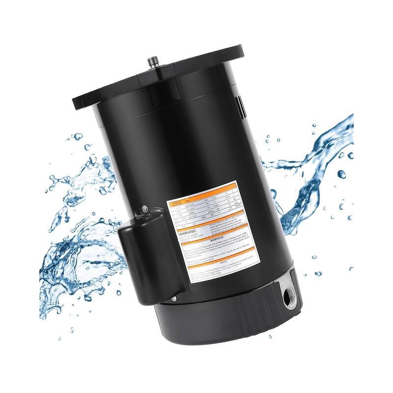 B2853 Pool Pump Motor Replacement for B2853 B2853V1 Motor 56Y Frame Swimming Pool Pump 1HP 3450RPM, 115V/230V - black - black