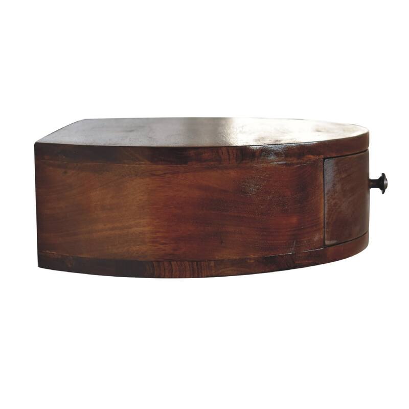 Artisan Furniture Solid Wood Lunar 1 Drawer Floating Nightstand ,Brown,1 Drawers