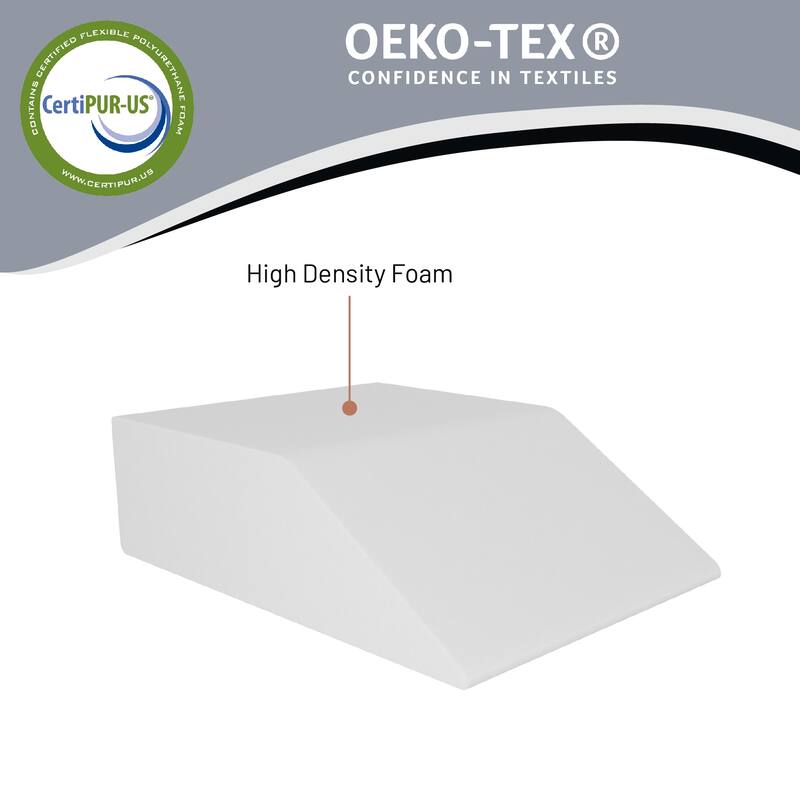 Leg Pillow-Full Foam Top, Leg Rest Elevating Foam Wedge- Improves Blood Circulation, Relieves and Recovers Injury. - Off White