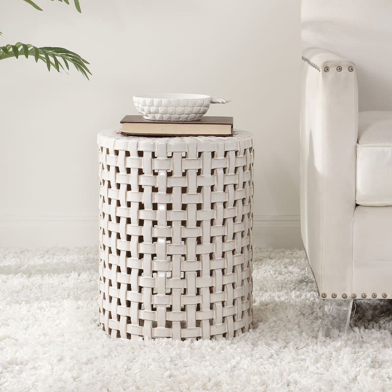 SAFAVIEH Vlera Ceramic Decorative Garden Stool (Fully Assembled)