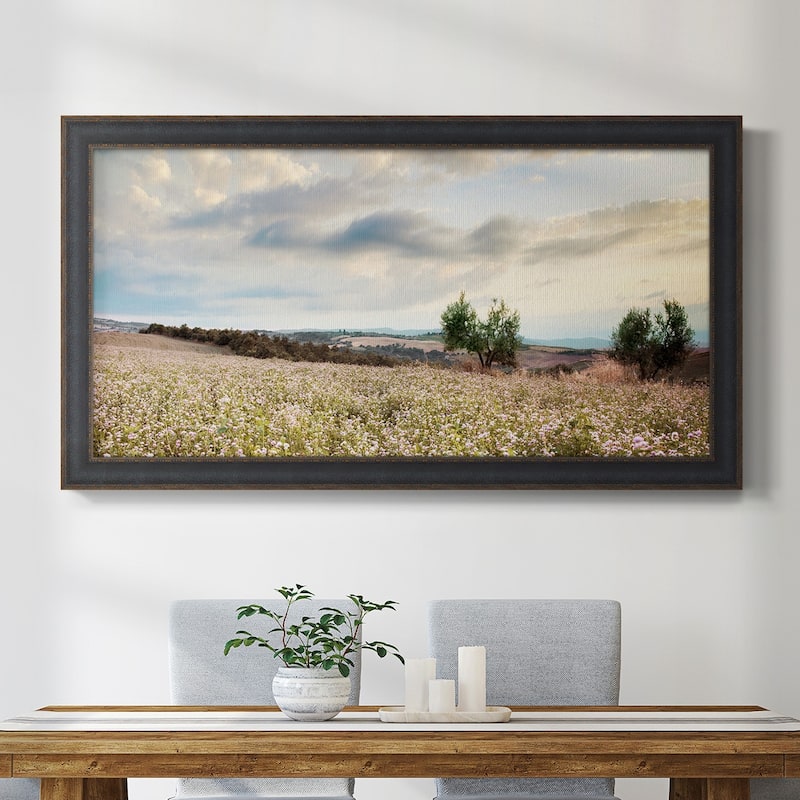 Tuscan Wildflowers Premium Framed Canvas- Ready to Hang