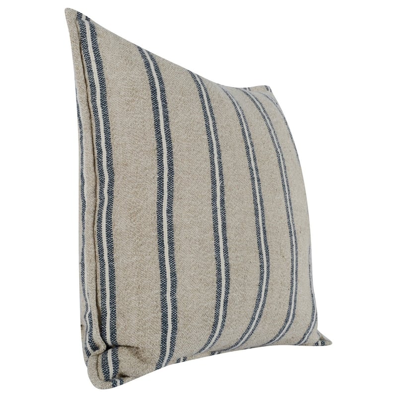 Demi 20" Square Throw Pillow in Natural Blue by Kosas Home