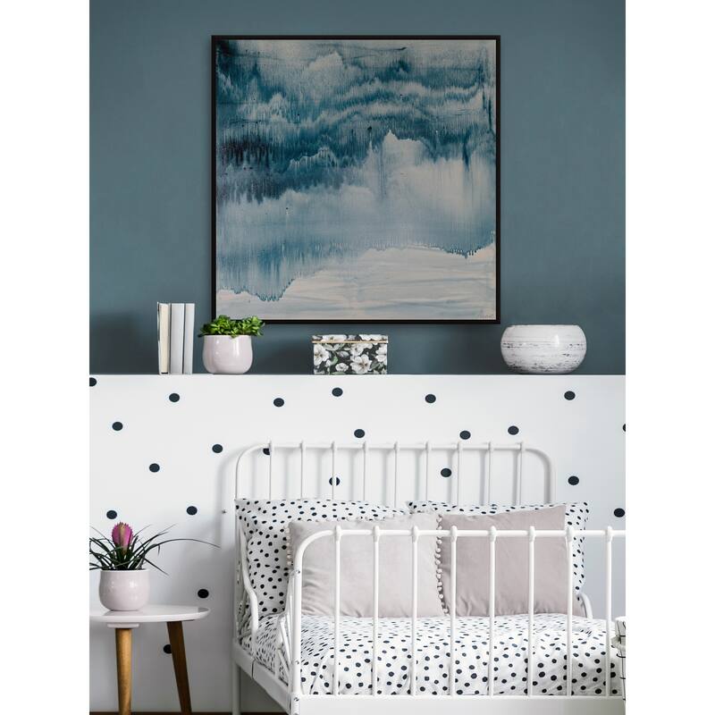 Blue Iceberg Floater Framed Print on Canvas