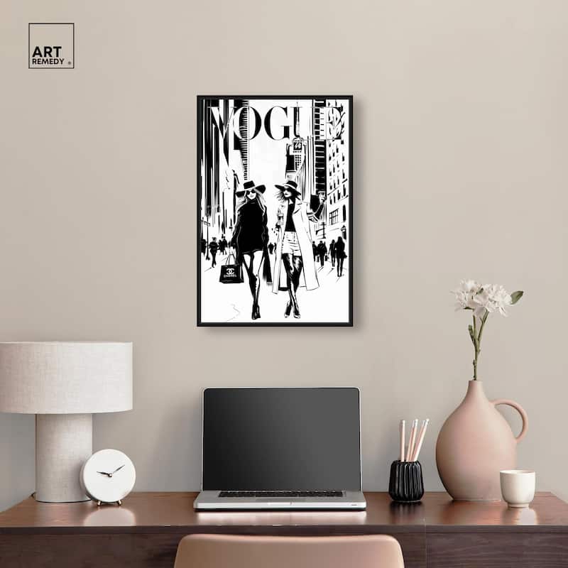 Shopping Gals Cover Canvas by Art Remedy