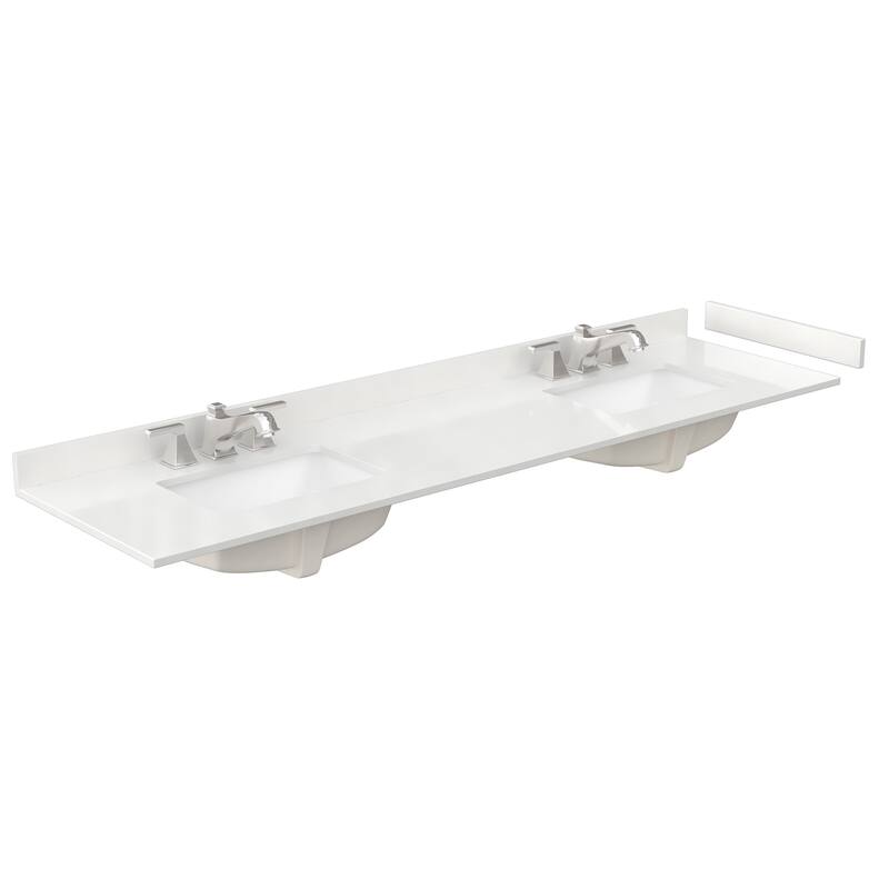 Deborah 80-inch Double Vanity, Quartz Top, 70-inch Mirror