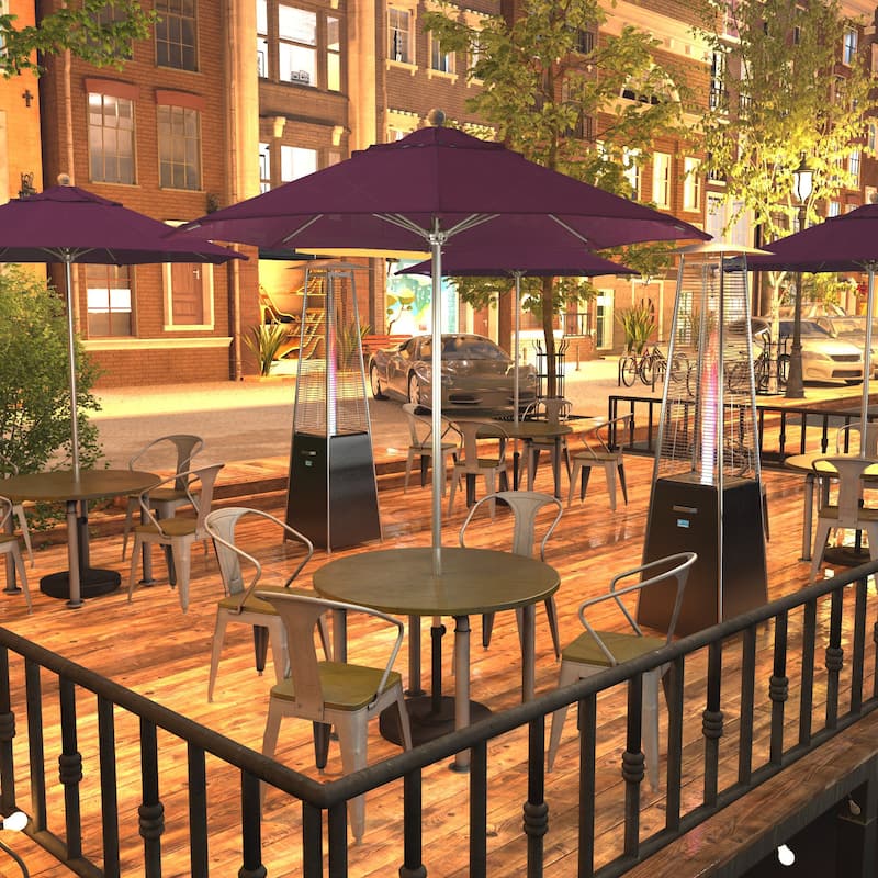 California Umbrella 75' Venture Series Patio Umbrella, Silver Aluminum Pole Fiberglass Ribs Push Lift Pacifica