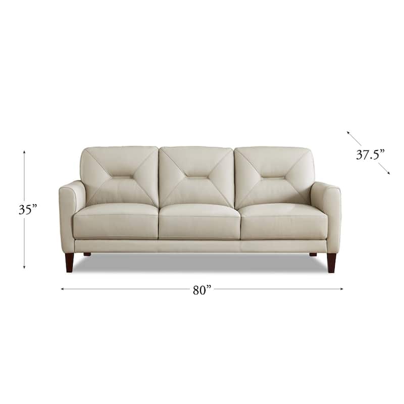 Hydeline Mavis Top Grain Leather Sofa and Loveseat Set