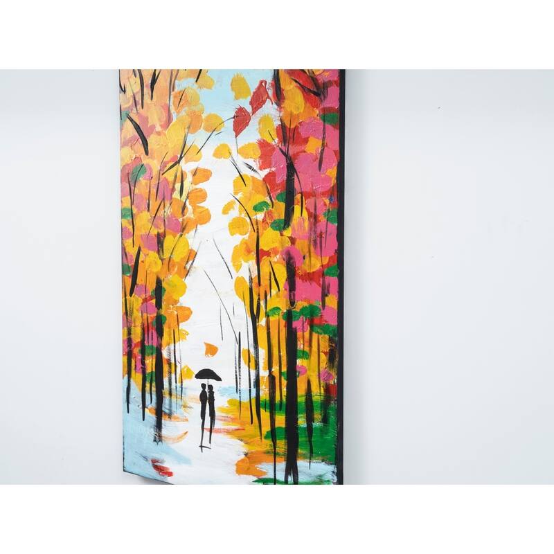 Wandela Wall Canvas Paintings 47'' x 19'' - Orange