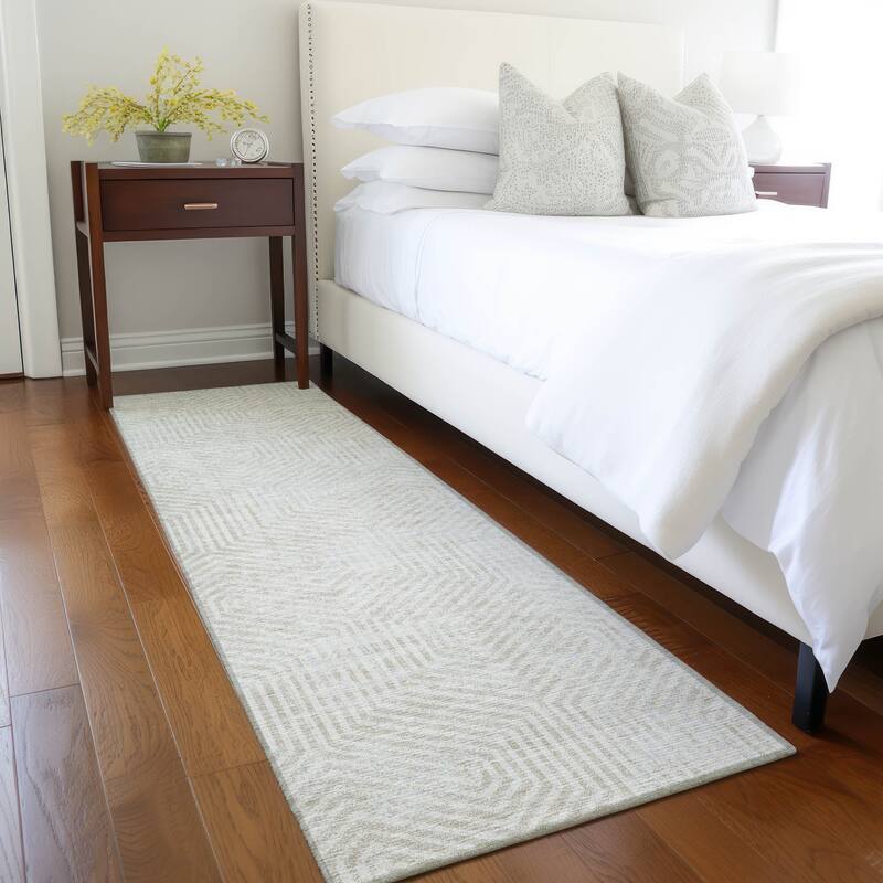 Machine Washable Indoor/ Outdoor Chantille Contemporary Maze Rug