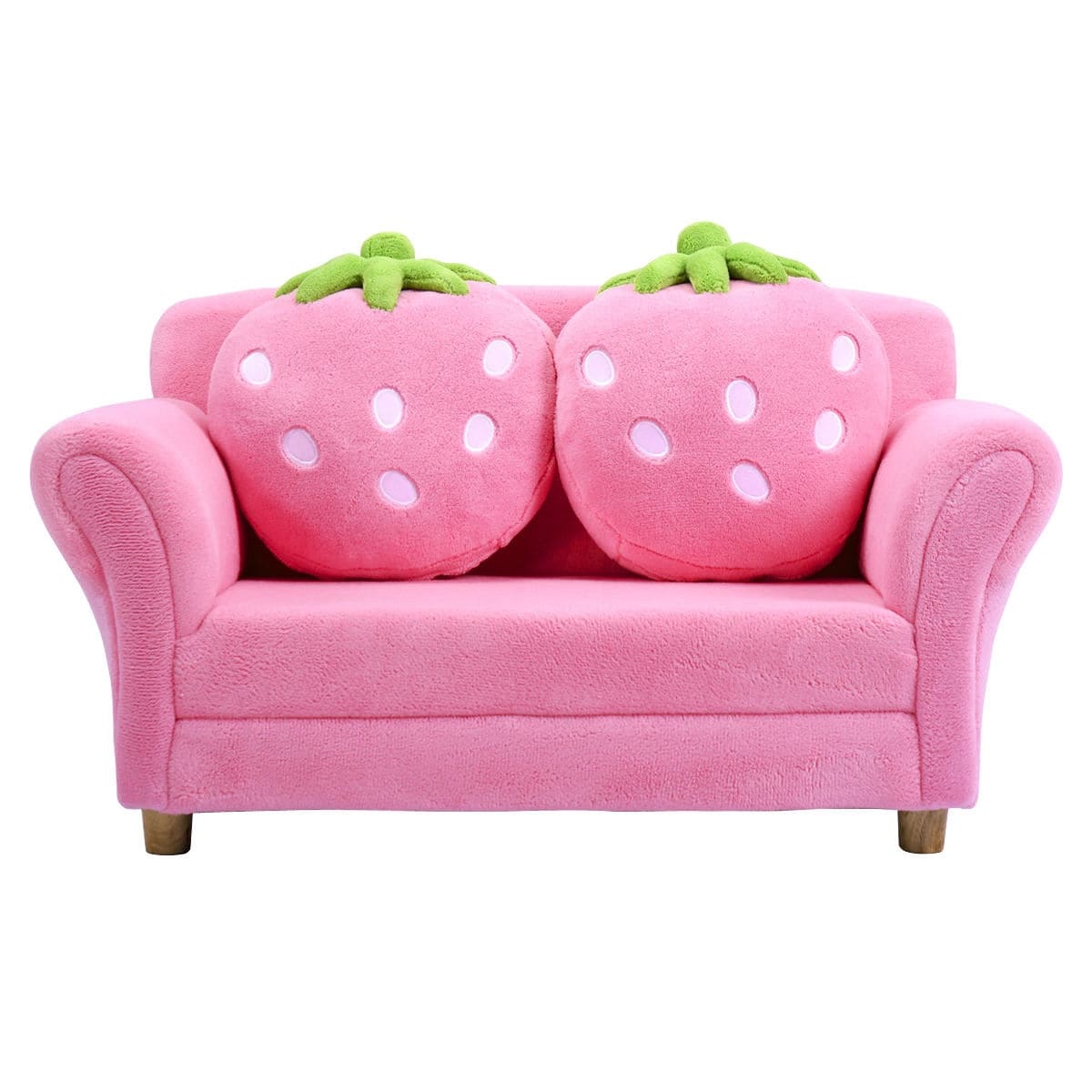 Costway Kids Sofa Strawberry Armrest Chair Lounge Couch w/2 Pillow - On  Sale - Bed Bath & Beyond - 18242551