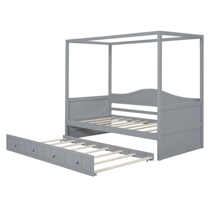 Canopy Day Bed with twin size Trundle
