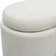 preview thumbnail 6 of 6, Martha Stewart Leslie Fully Upholstered Oval Storage Bench with Soft-Close Lid