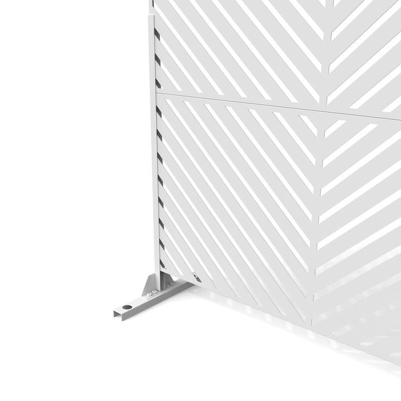 Free Standing Metal Privacy Screen Panel Decorative Outdoor Privacy Screen - 72"H x 47"W