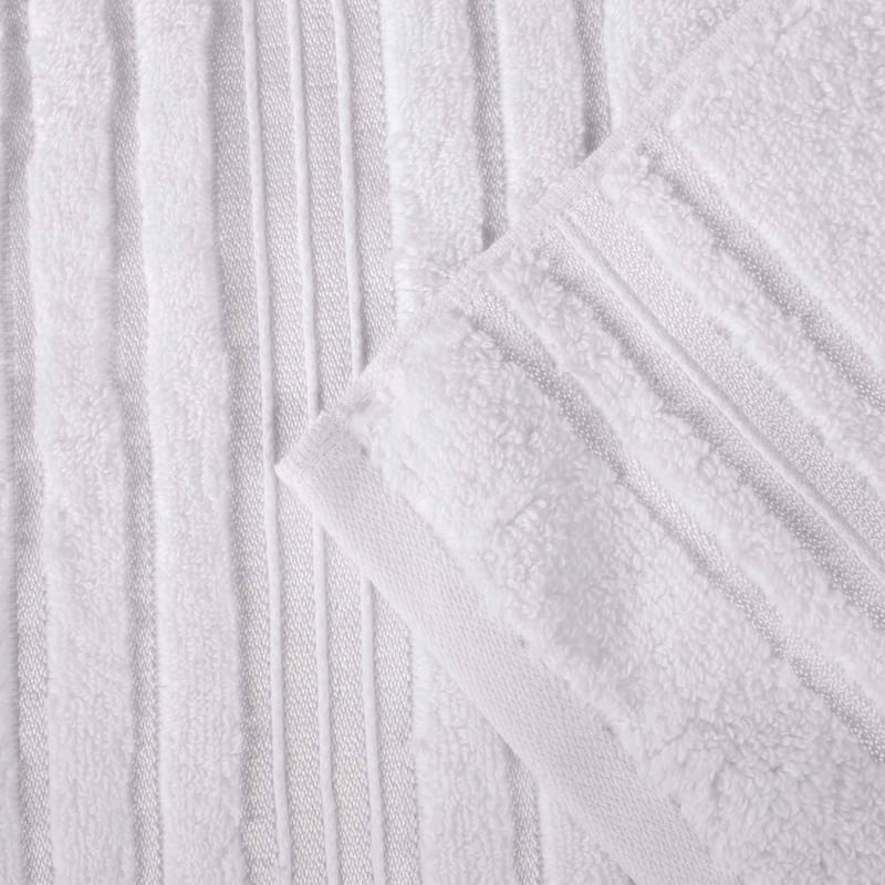 Superior Sadie Zero Twist Cotton Solid and Floral Washcloth Set of 12