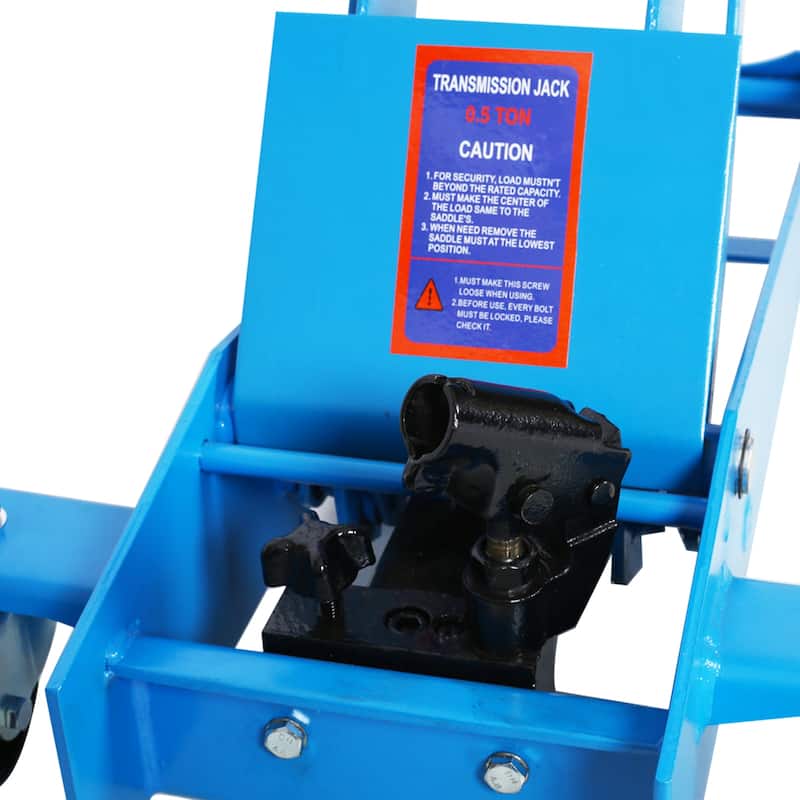 Hydraulic Transmission Jack 1/2 Ton Capacity Roll Under Service Floor Jack Low Profile 9.6" - 27.8" Height Range