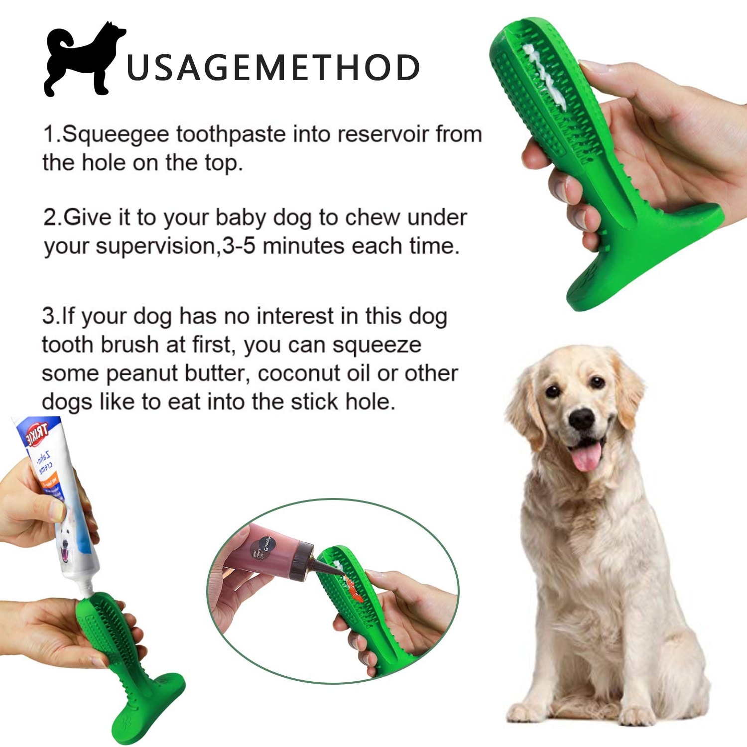 dog rubber toothbrush