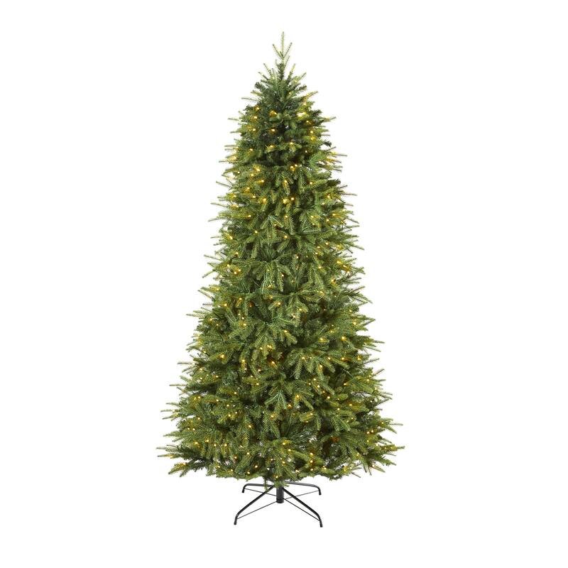 8' Vancouver Fir "Natural Look" Christmas Tree with 700 Clear LED - Green