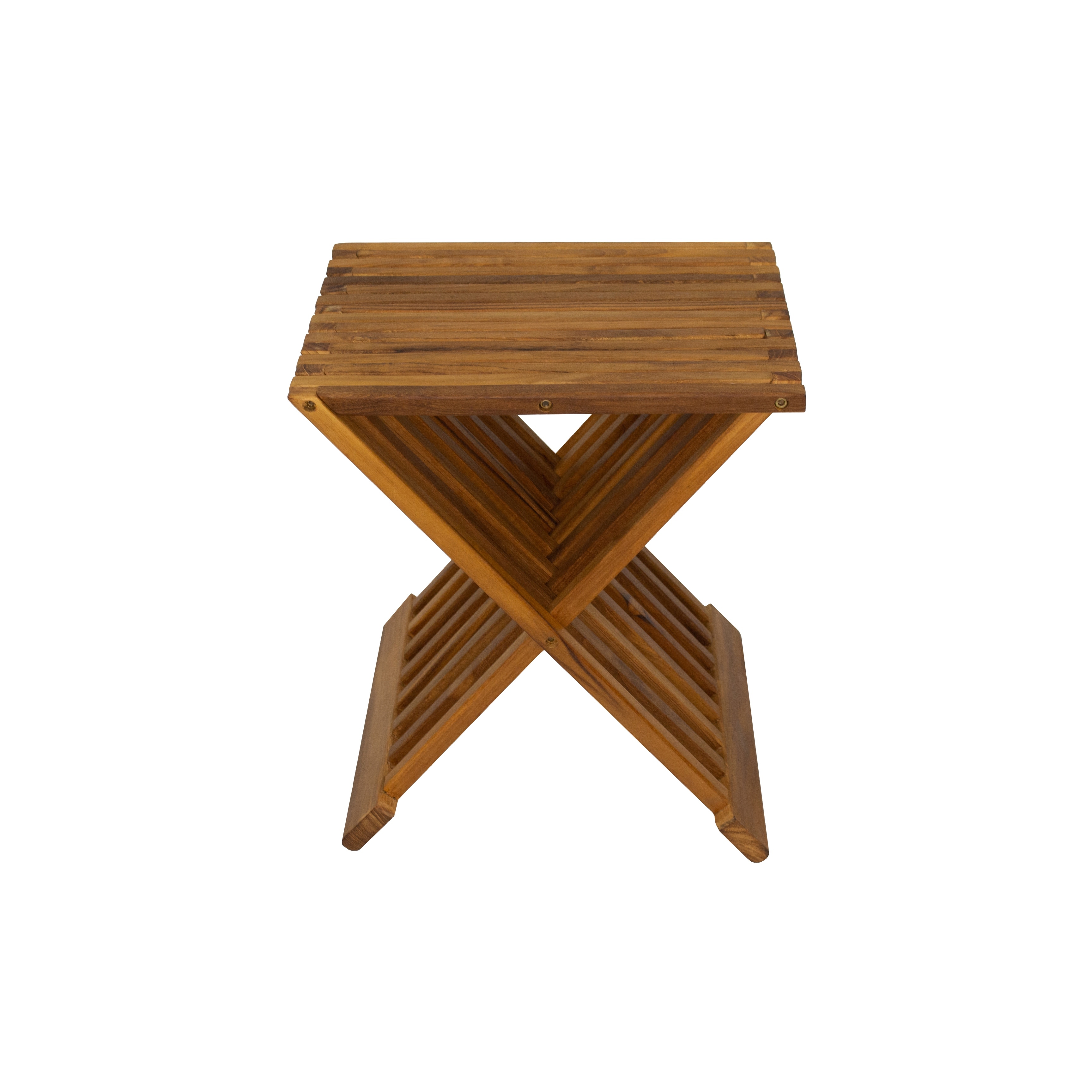 Teak folding 2025 stool