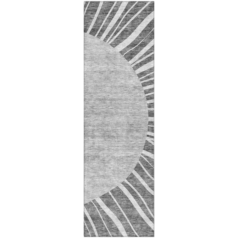 Premium Washable Super Soft Contemporary Rays Mayfield Rug