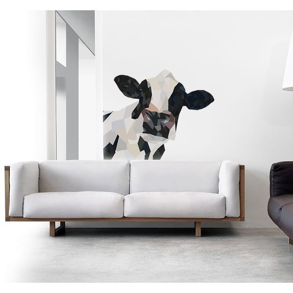 Cow Polygonal Wall Decal Farm House Polygon Modern Wall Art Sticker Overstock 31820835
