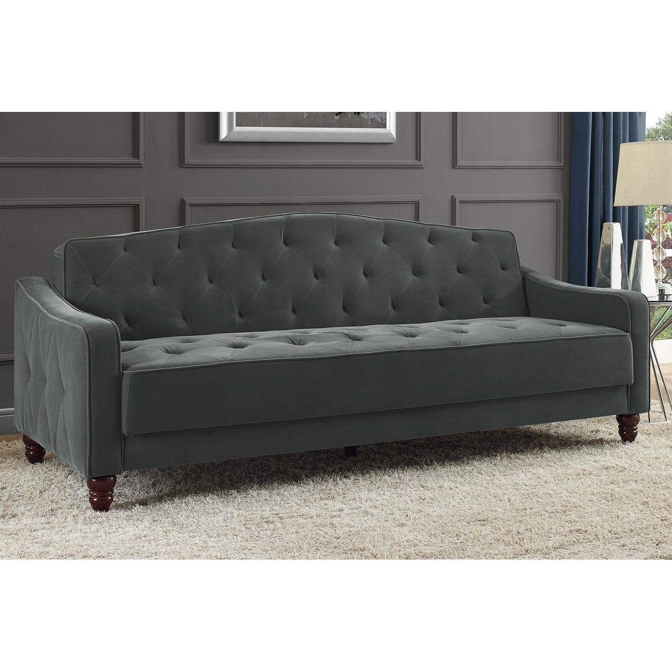 Novogratz Vintage Tufted Sofa Sleeper II On Sale Bed Bath