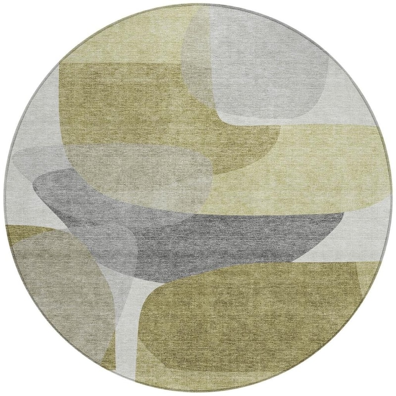 HomeRoots Abstract Transitional Rectangle Outdoor Rug