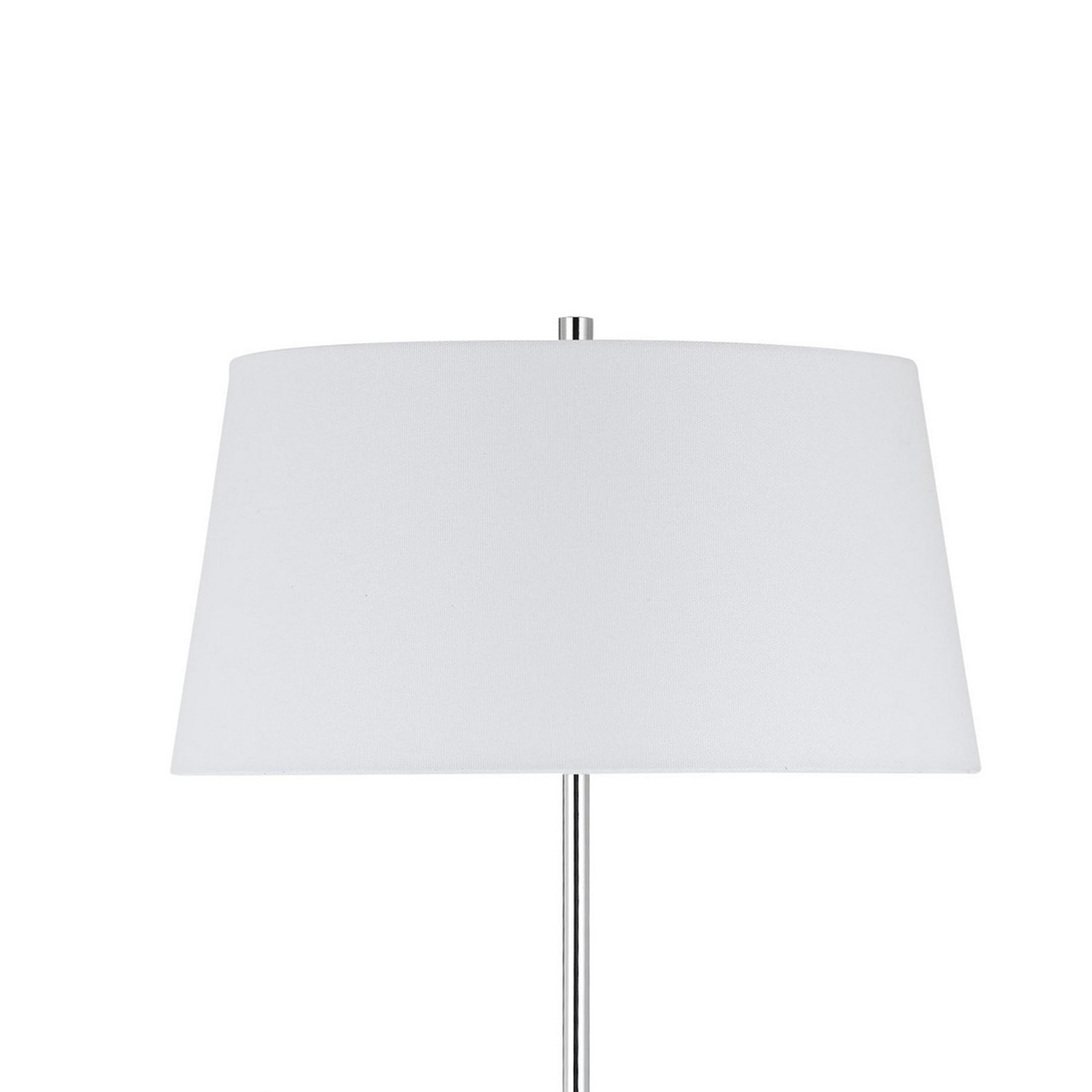 silver floor reading lamp