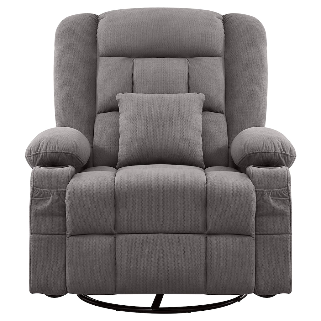 Recliner Chair with 4-Point 3D Kneading Massage and Heat for Living Room