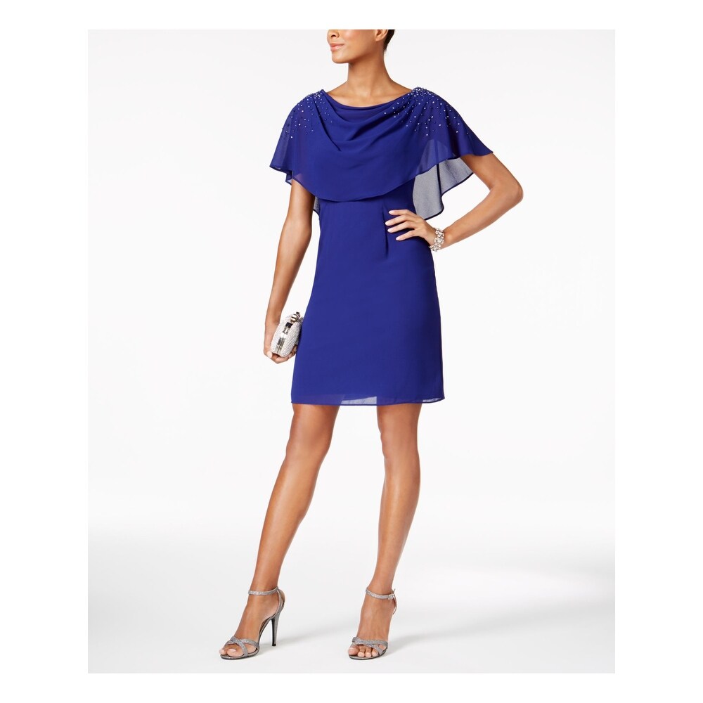 Jessica Howard Womens Petite Sleeveless Surplice Sheath Dress