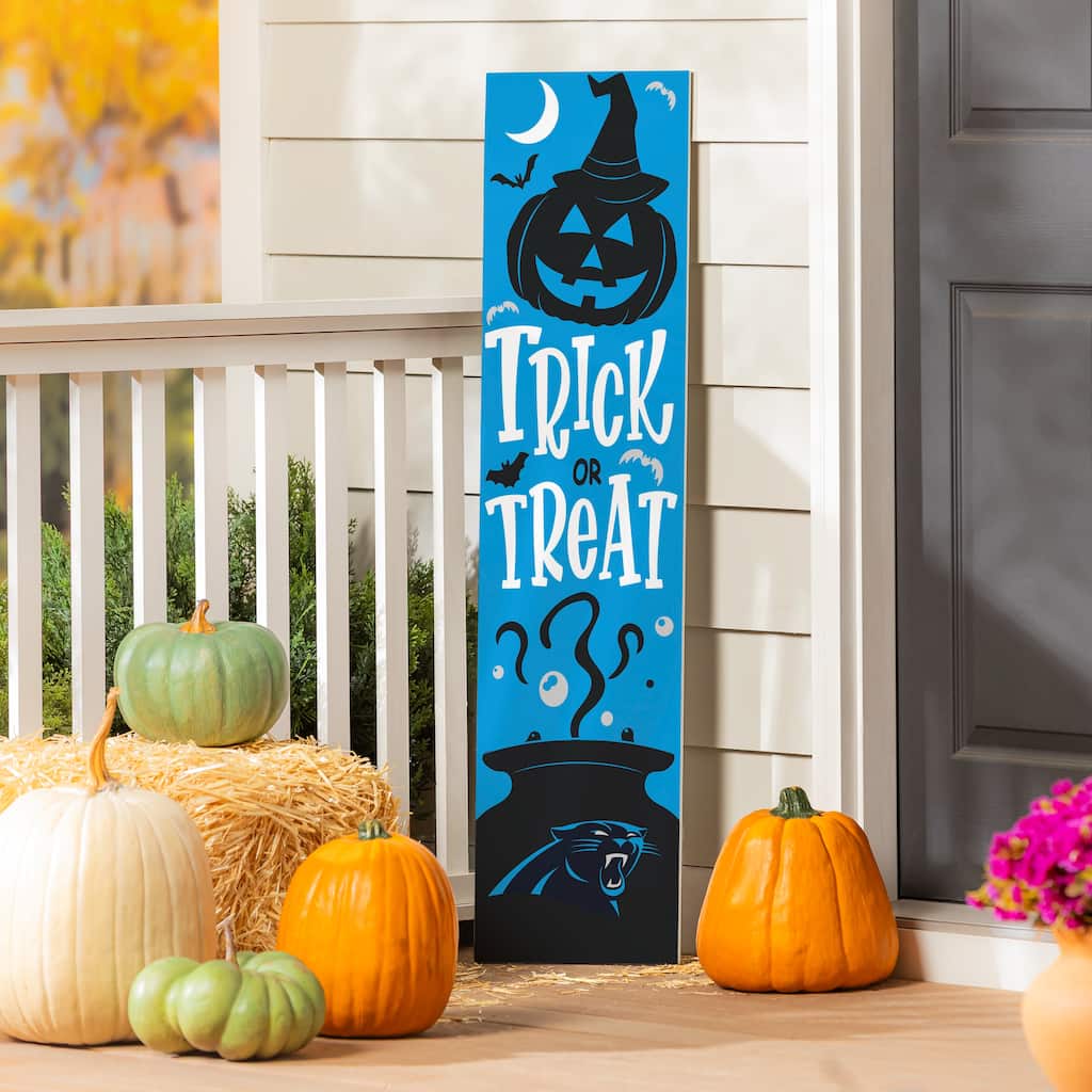 47" Double Sided Seasonal Porch Leaner, Carolina Panthers - 47" x 11.25"