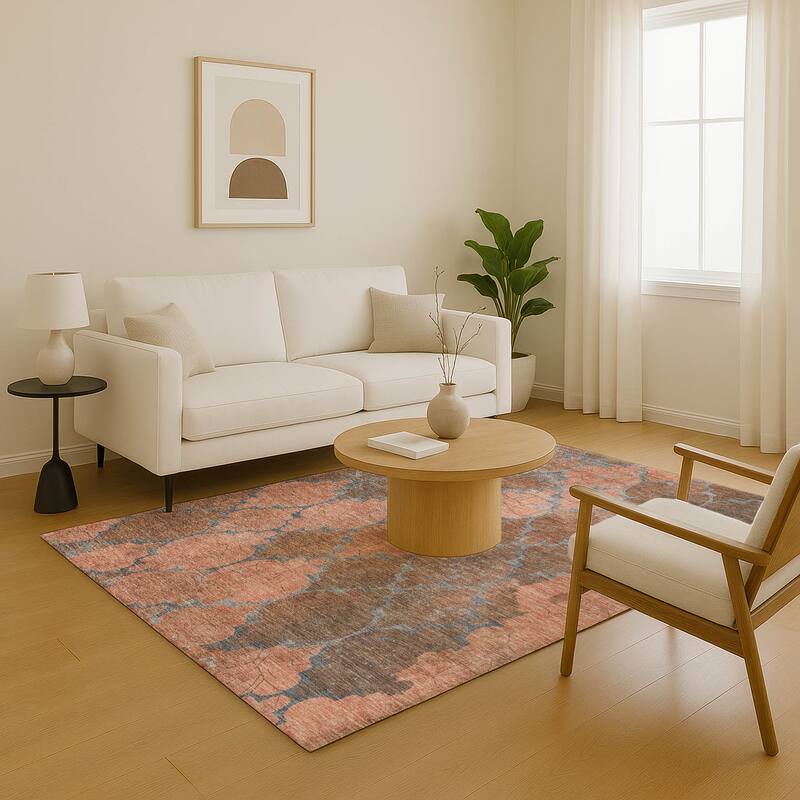 Premium Washable Super Soft Modern Trellis Mayfield Rug