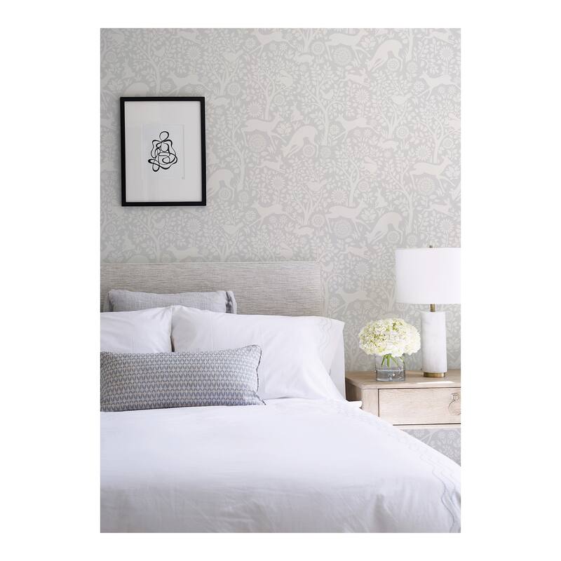 NuWallpaper Grey Merriment Peel & Stick Wallpaper - 216in x 20.5in x 0.025in