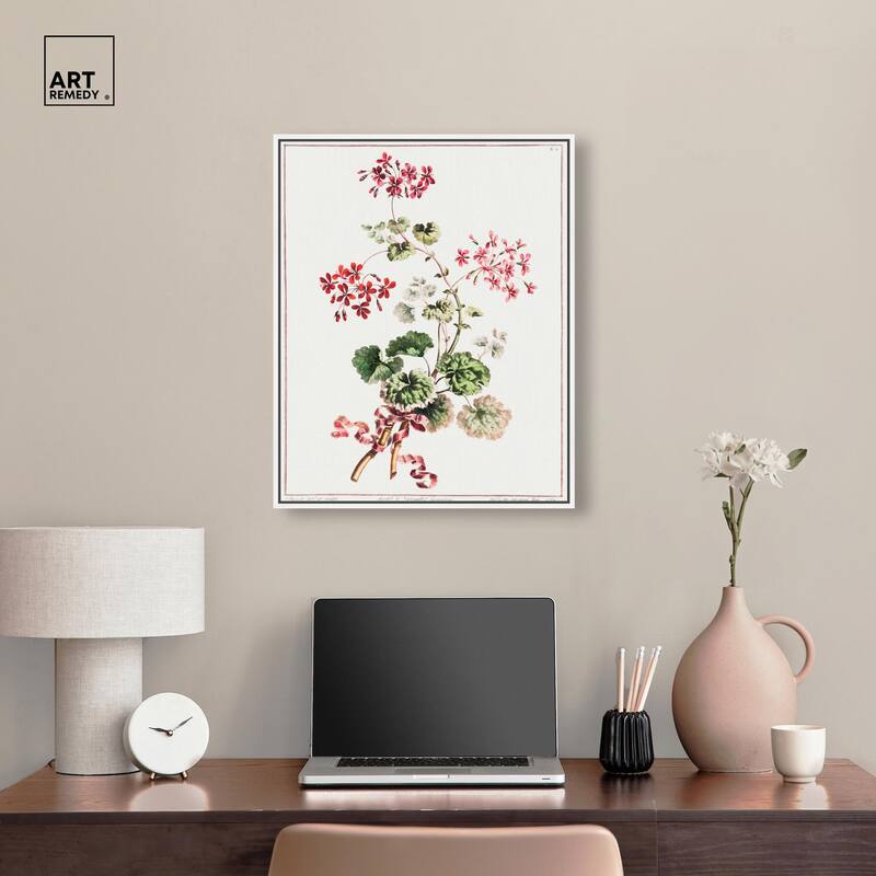 Carlet Variegated Geranium 1801 Canvas by Art Remedy