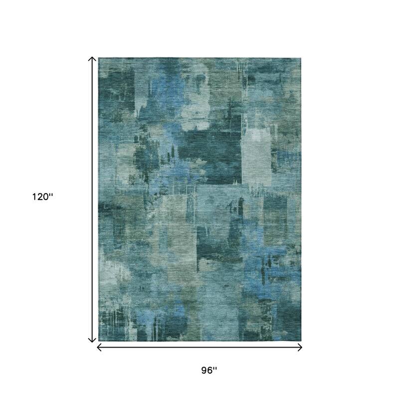 HomeRoots Abstract Transitional Rectangle Outdoor Rug