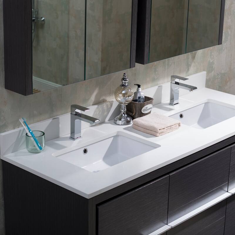 Solid Wood Bathroom Vanity with Mirror Medicine Cabinet