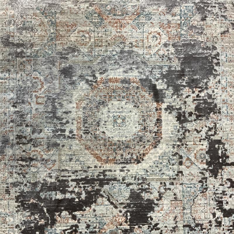HERAT ORIENTAL Turkish Modern Erased Design Wool & Silk Rug - 2' x 2'11"