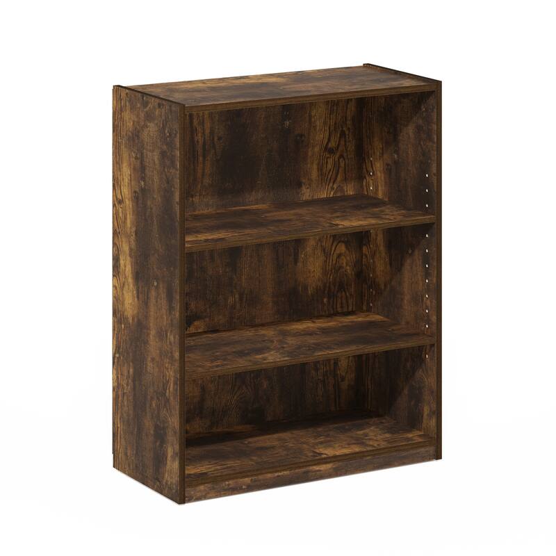 31.65 in. Tall Pine Wood 3-Shelf Bookcase