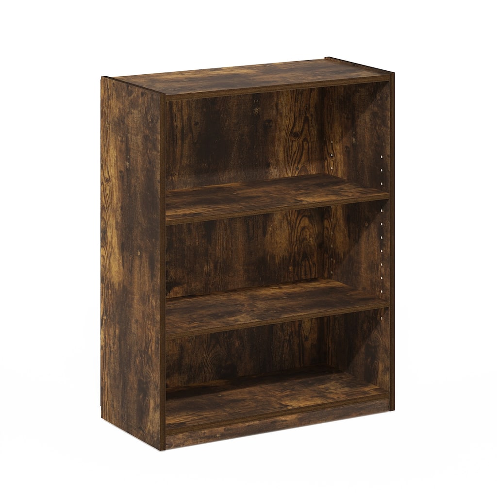 31.65 in. Tall Pine Wood 3-Shelf Bookcase