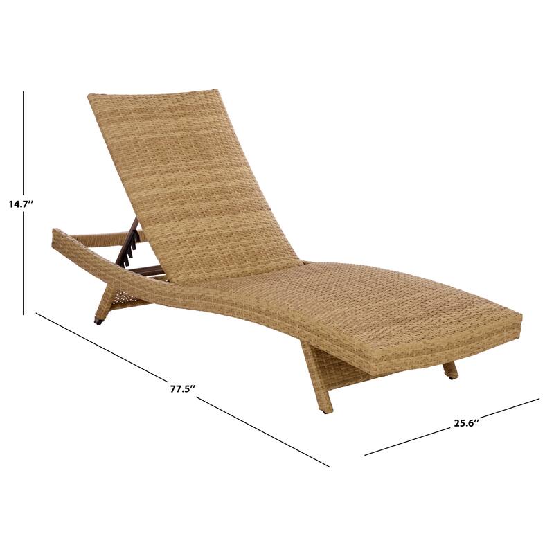 SAFAVIEH Outdoor Living Alex Quick Dry Foam Lounger - 78"W x 26"D x 15"H