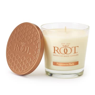 Root Candles Peppermint Bark 6.3 oz Small Veriglass Jar