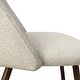 Upholstered Modern Cutout Back Dining Chair with Walnut Leg（Set of 4 ...