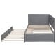 preview thumbnail 14 of 13, Twin Platform Daybed with Trundle, Wood Daybed Grey