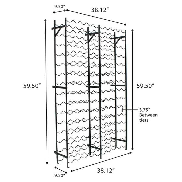 Freestanding Metal Wine Rack Up to 150 Wine Bottles Bed Bath
